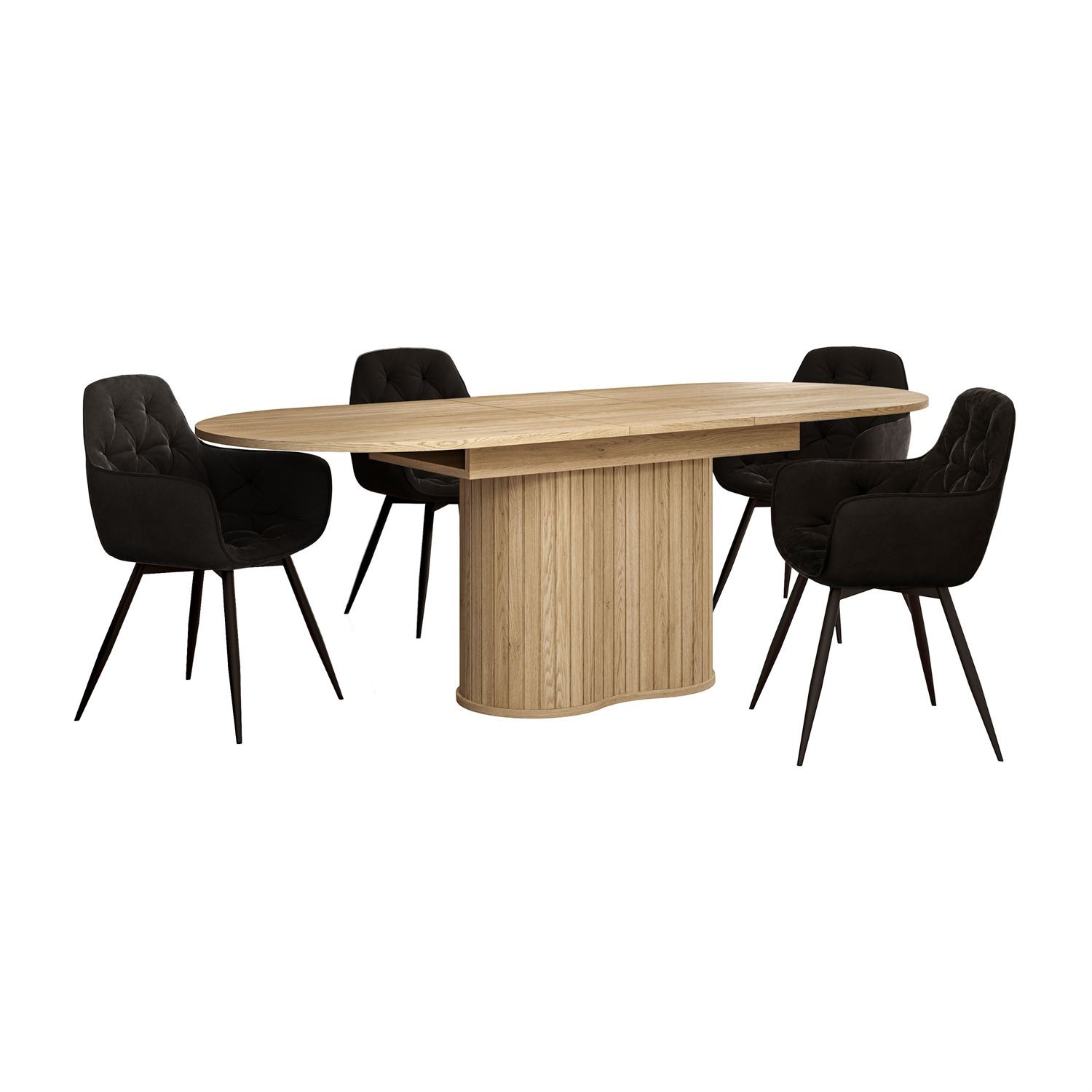 Rozkładany stół WILLOW 180-220 z krzesłami TOKIO