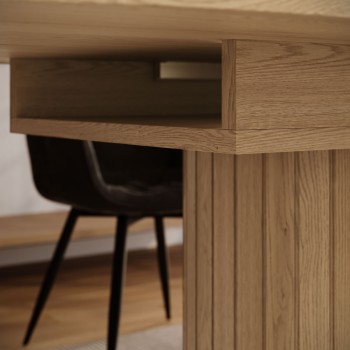 Rozkładany stół WILLOW 180-220 z krzesłami TOKIO