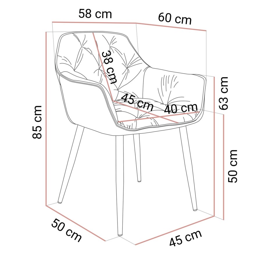 Rozkładany stół WILLOW 180-220 z krzesłami TOKIO
