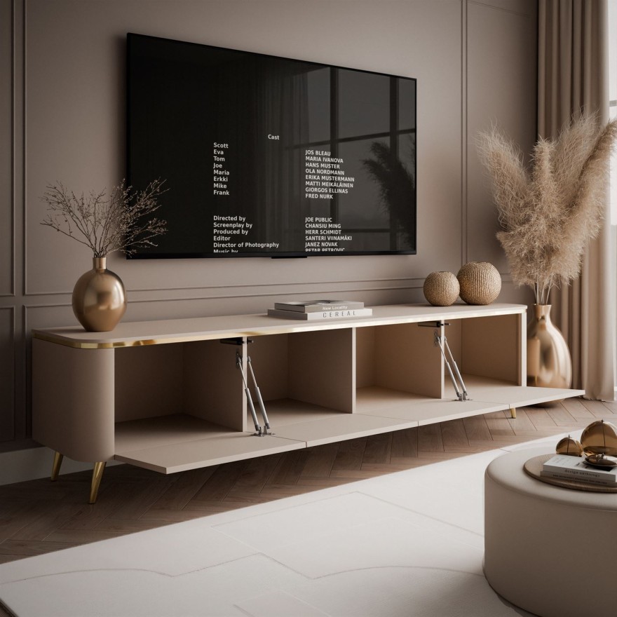 Szafka RTV AVELINE 200 cm z oświetleniem LED