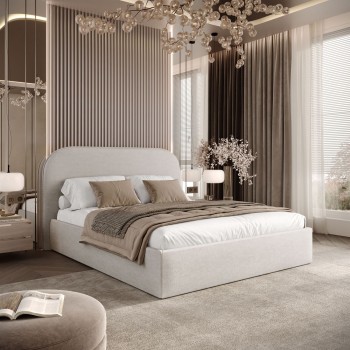 Łóżko tapicerowane OLIMPIA z pojemnikiem na pościel