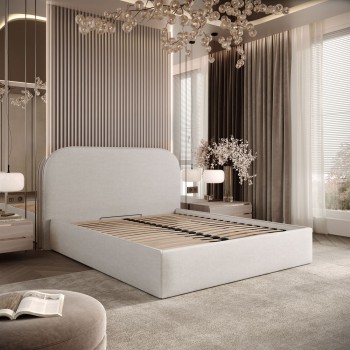 Łóżko tapicerowane OLIMPIA z pojemnikiem na pościel