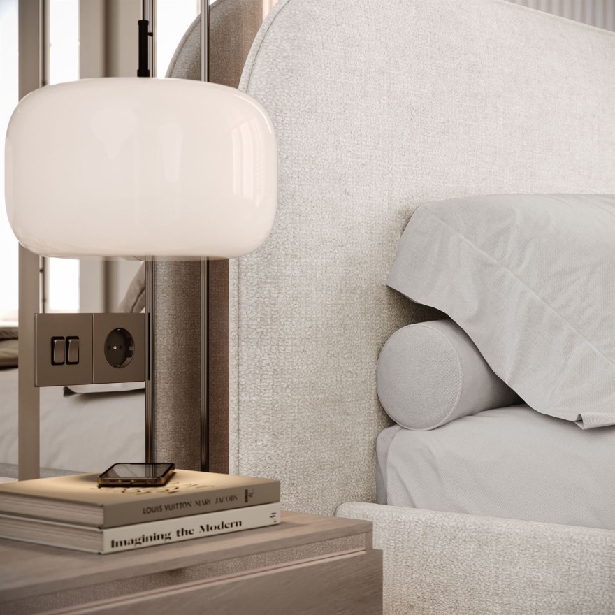 Łóżko tapicerowane OLIMPIA z pojemnikiem na pościel