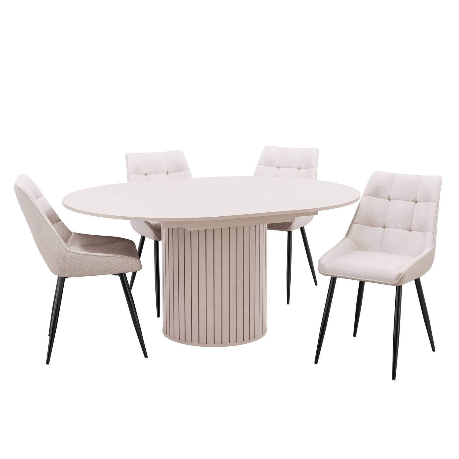 Nowoczesny stół do jadalni ELODIE z czterema krzesłami