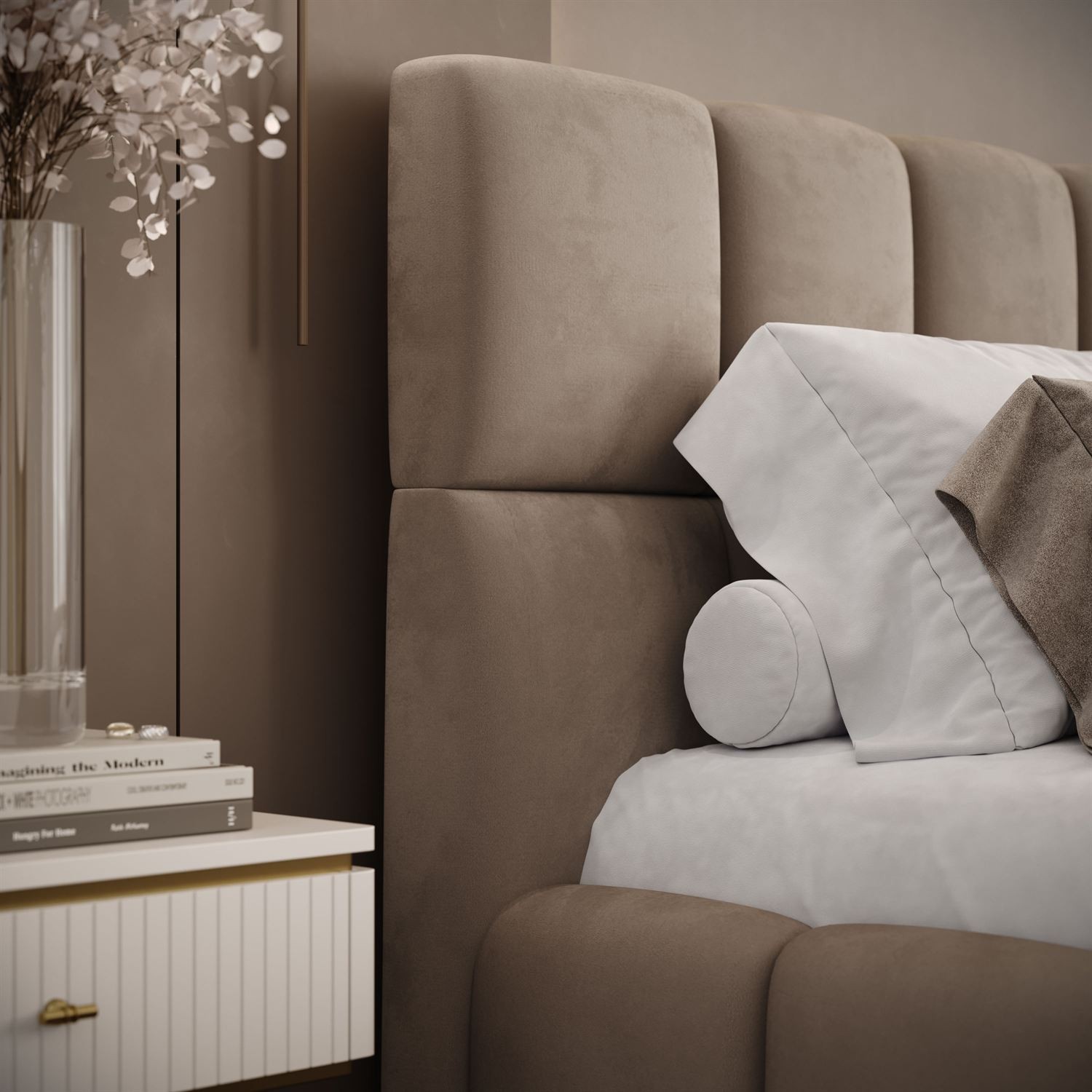 Łóżko tapicerowane VENEZIA z pojemnikiem na pościel