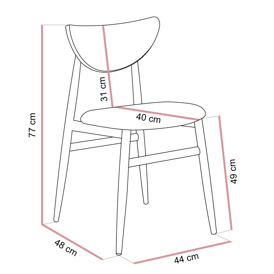 Krzesło tapicerowane BERG