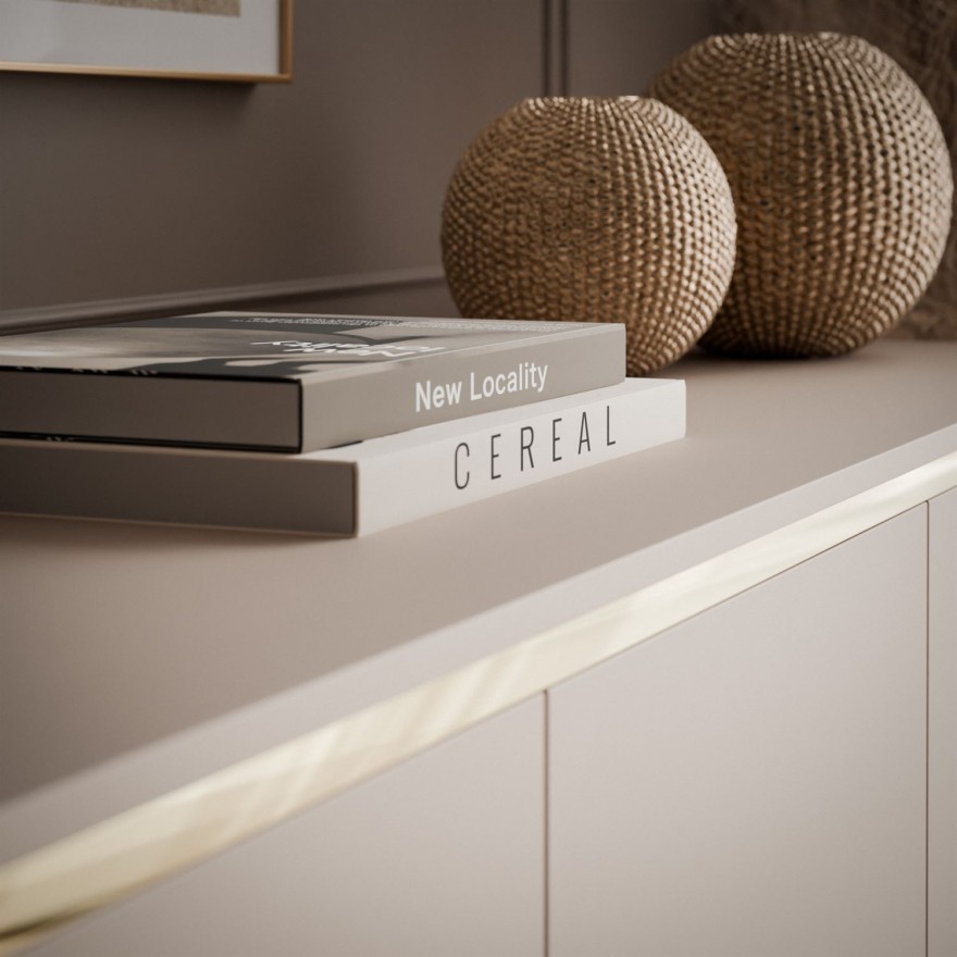 Komoda AVELINE 140 cm z oświetleniem LED