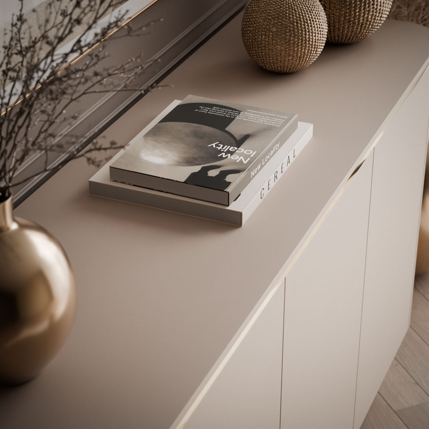 Komoda AVELINE 140 cm z oświetleniem LED