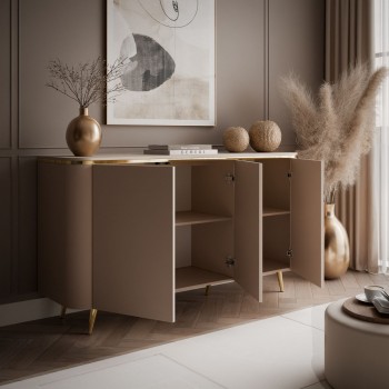 Komoda AVELINE 140 cm z oświetleniem LED