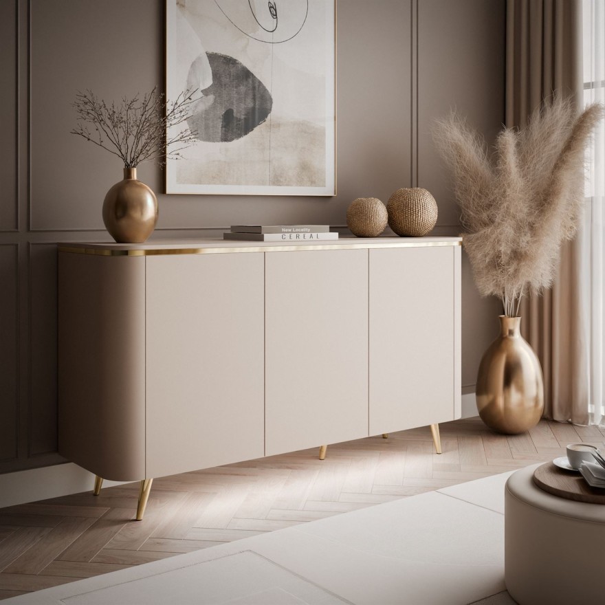 Komoda AVELINE 140 cm z oświetleniem LED