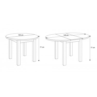 Zestaw do jadalni OLEA KASZMIR stół + 4 krzesła