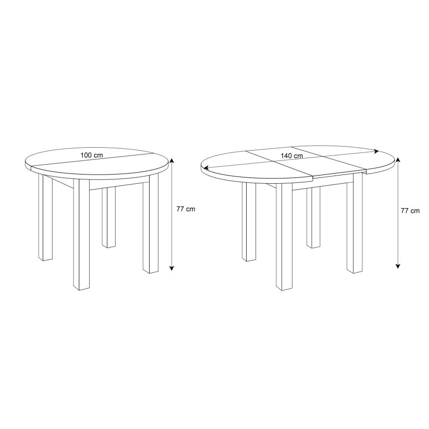 Zestaw do jadalni OLEA KASZMIR stół + 4 krzesła