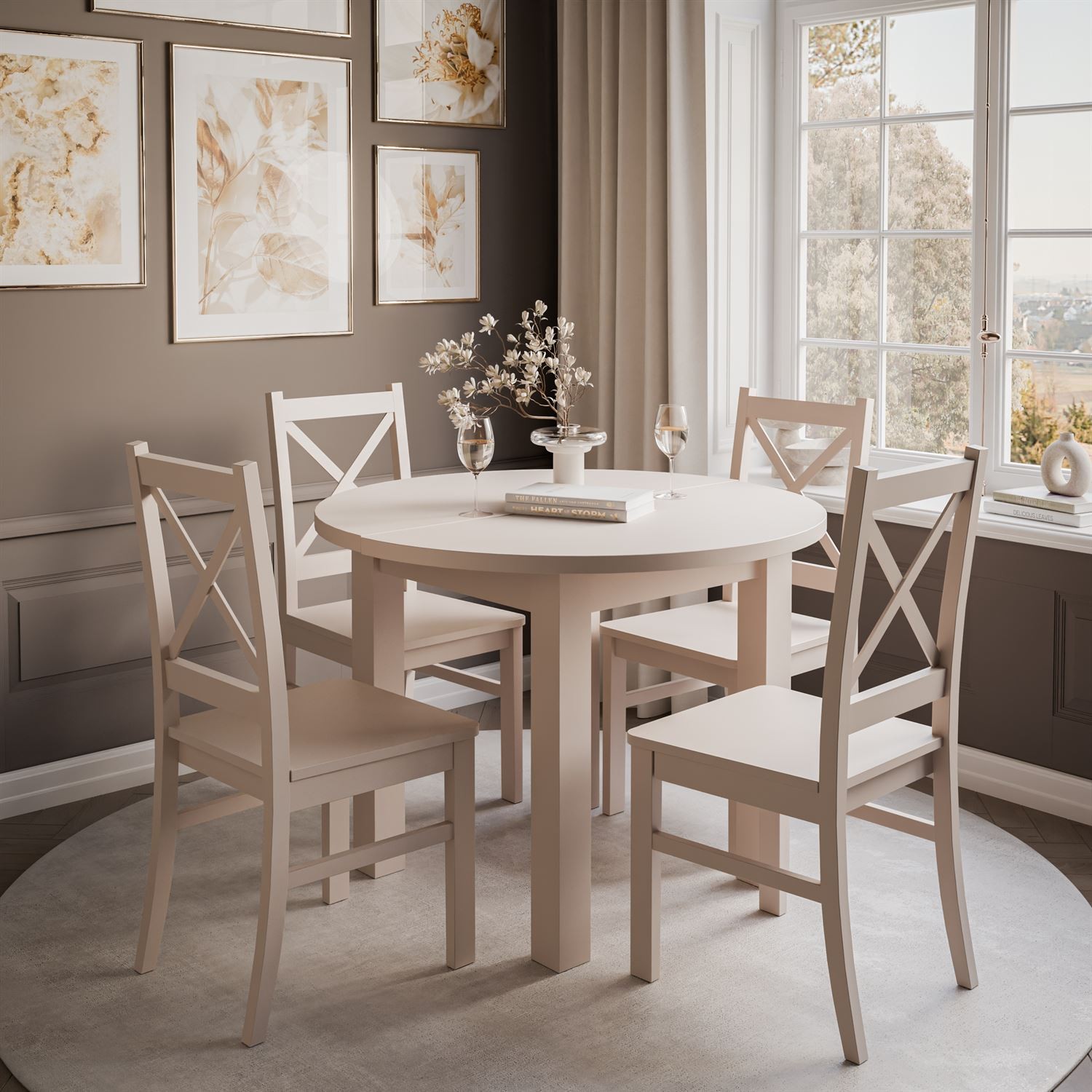 Zestaw do jadalni OLEA KASZMIR stół + 4 krzesła