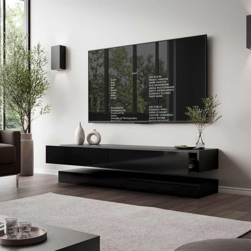 Szafka RTV SKY 140 cm z oświetleniem LED