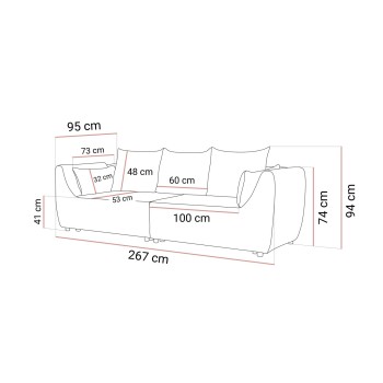 Dwuosobowa kanapa ASPEN z funkcją spania