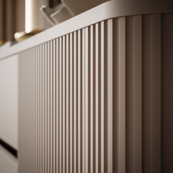 Szafka RTV MIRAGE 240 cm ze złotymi dodatkami