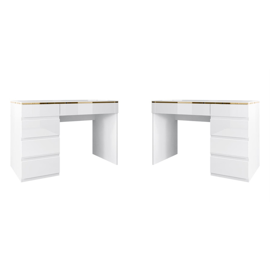 OUTLET Biurko AURORA GOLD z szufladami