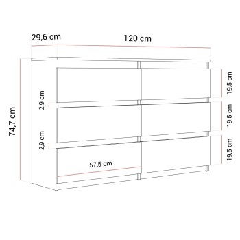 OUTLET Nowoczesna komoda HANA M6