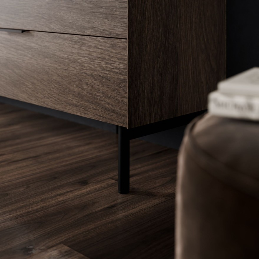 Komoda LINEA LOFT 2D3S z szufladami i oświetleniem LED