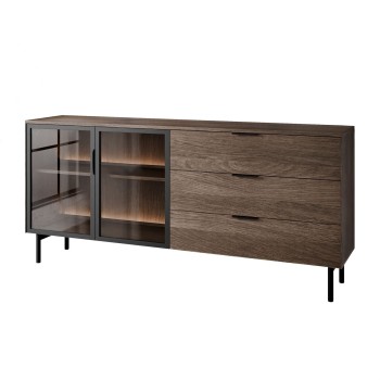 Komoda LINEA LOFT 2D3S z szufladami i oświetleniem LED