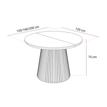 Rozkładany stół do jadalni MISTY
