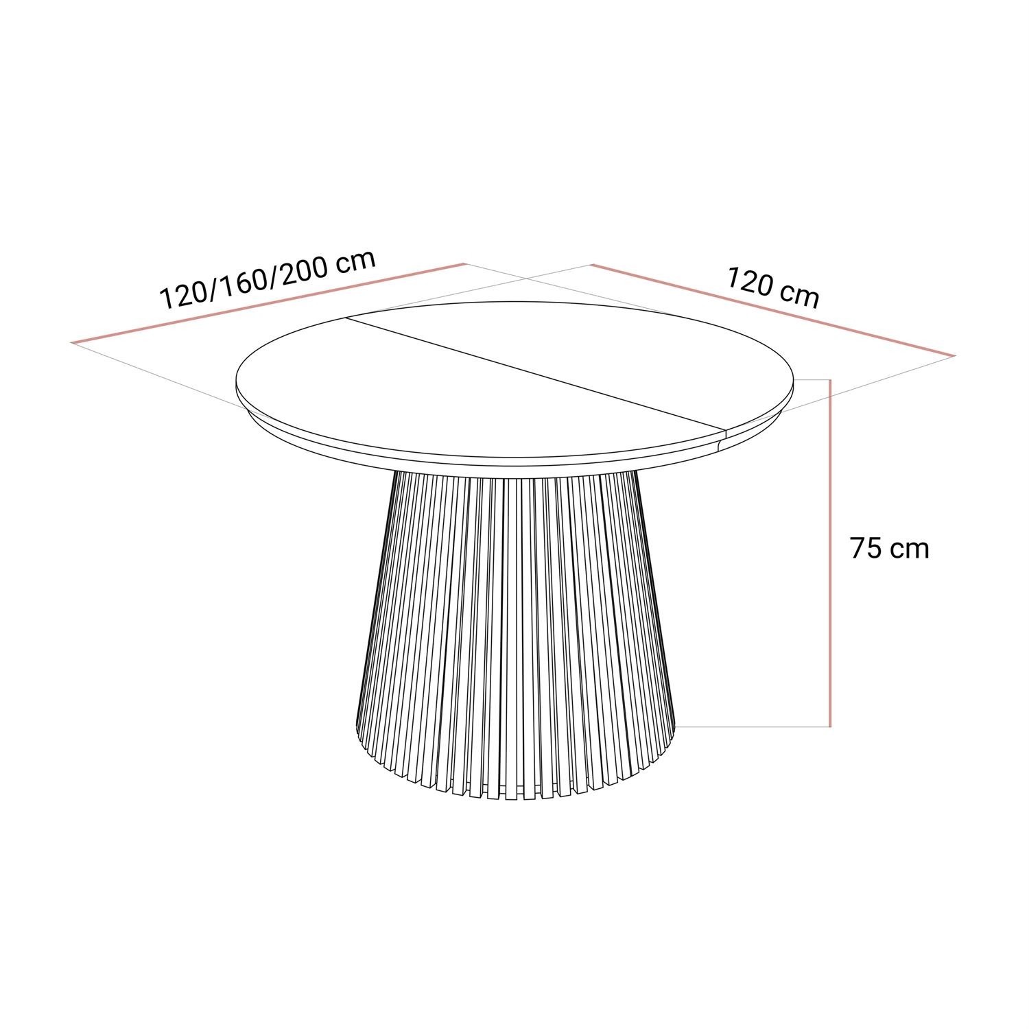 Rozkładany stół do jadalni MISTY