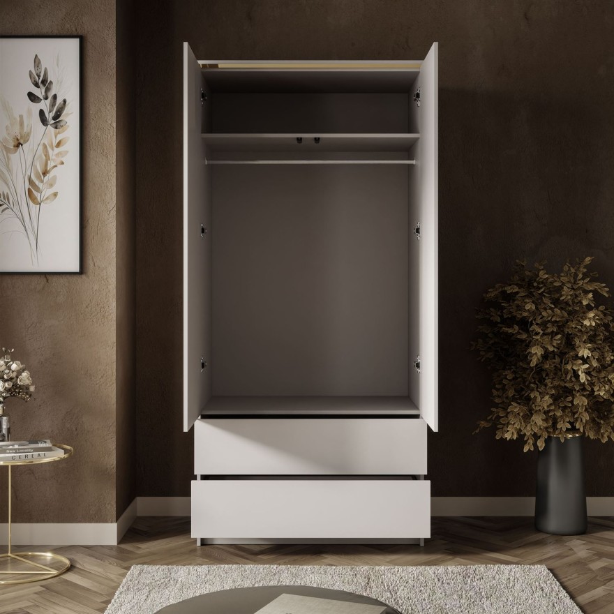 Szafa uchylna AURORA KASZMIR 2D2S z szufladami