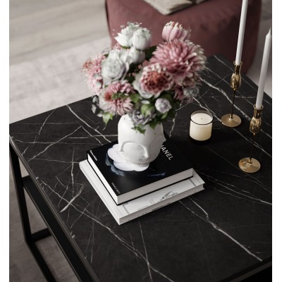 Ława NOVA z półką grigia pietra czarna