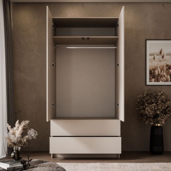 Szafa uchylna AUREL KASZMIR 2D2S z szufladami