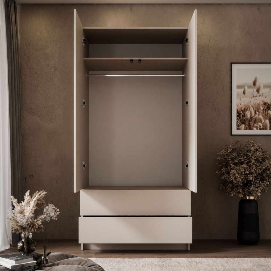 Szafa uchylna AUREL KASZMIR 2D2S z szufladami