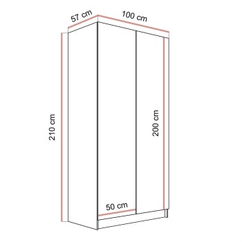 Szafa uchylna AUREL KASZMIR 2D