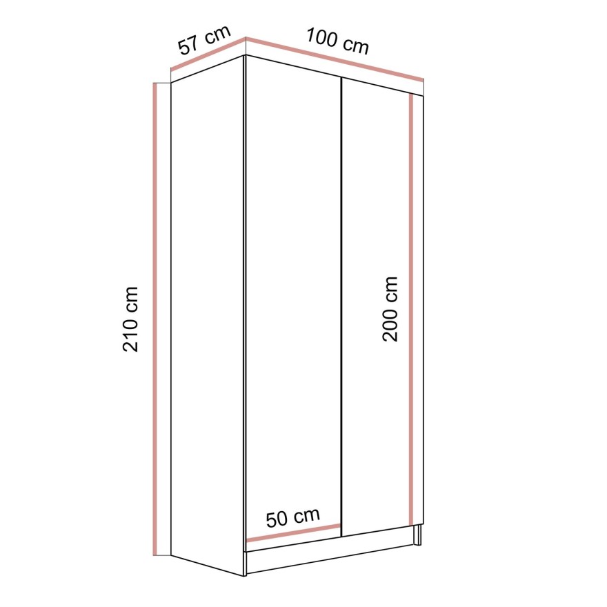 Szafa uchylna AUREL KASZMIR 2D