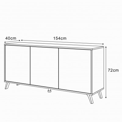 Komoda SANAYI na nóżkach dąb artisan