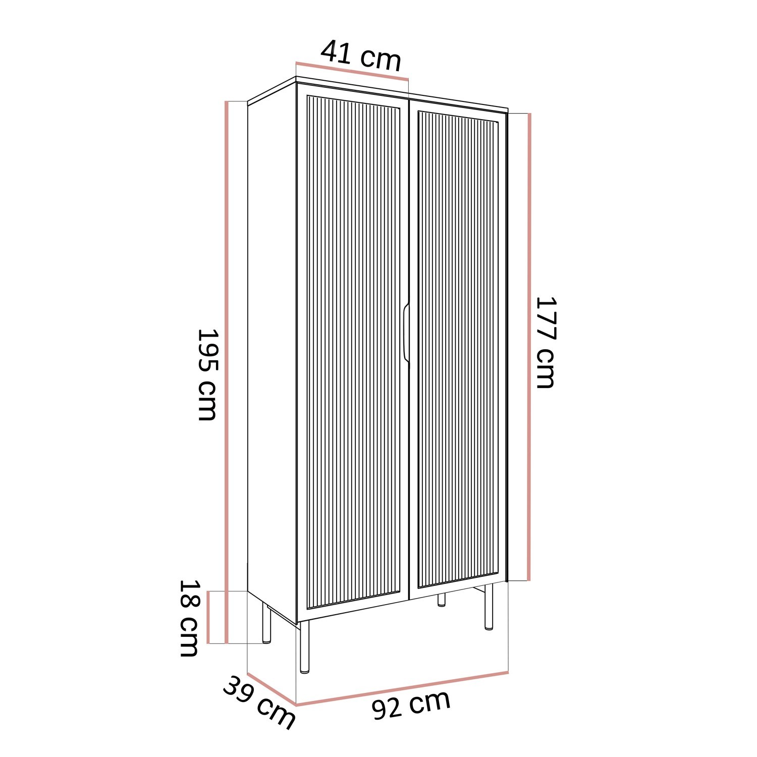 Witryna LINEA LOFT z oświetleniem LED