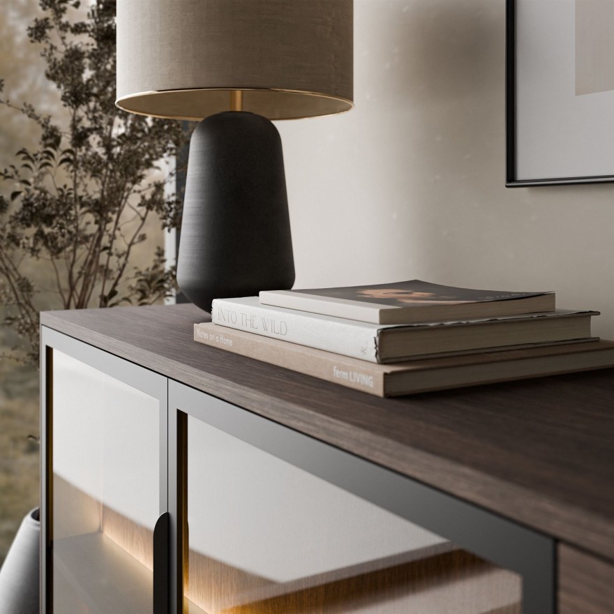 Komoda LINEA LOFT 2D3S z szufladami i oświetleniem LED