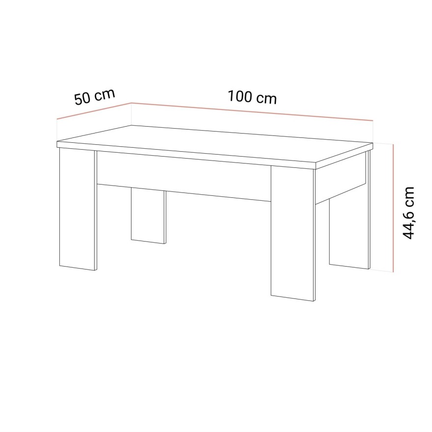 Rozkładany stolik kawowy APERTO