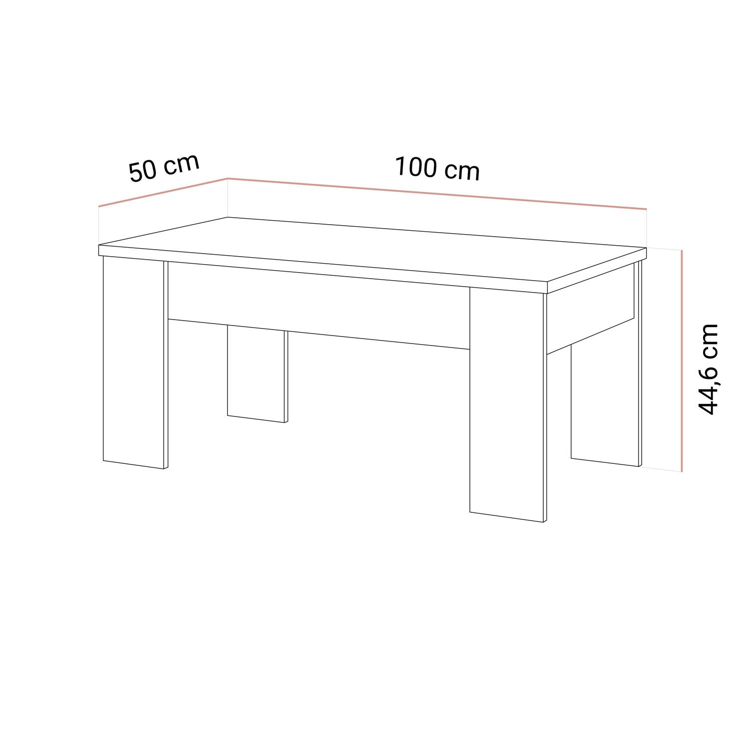 Rozkładany stolik kawowy APERTO