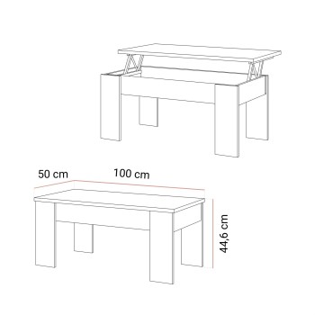 Rozkładany stolik kawowy APERTO