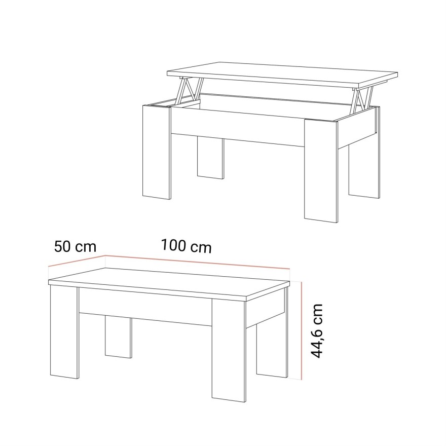 Rozkładany stolik kawowy APERTO