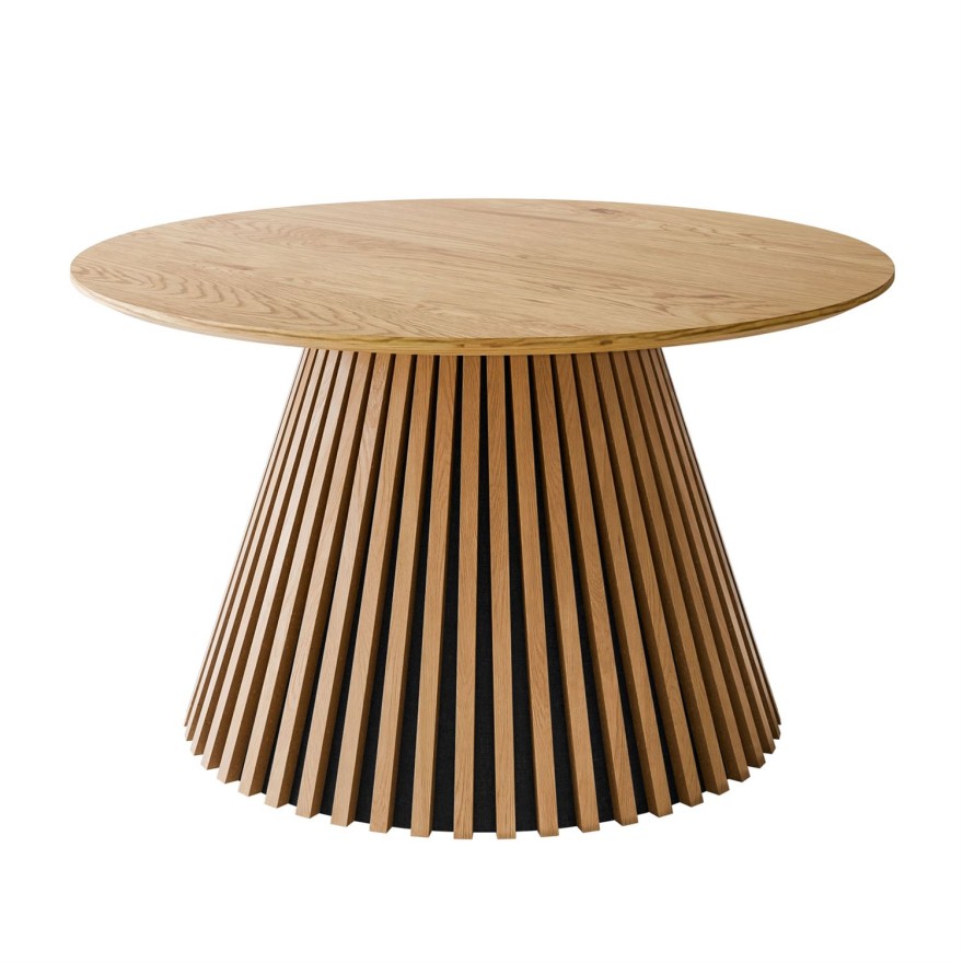 Stolik kawowy MISTY z lamelową podstawą