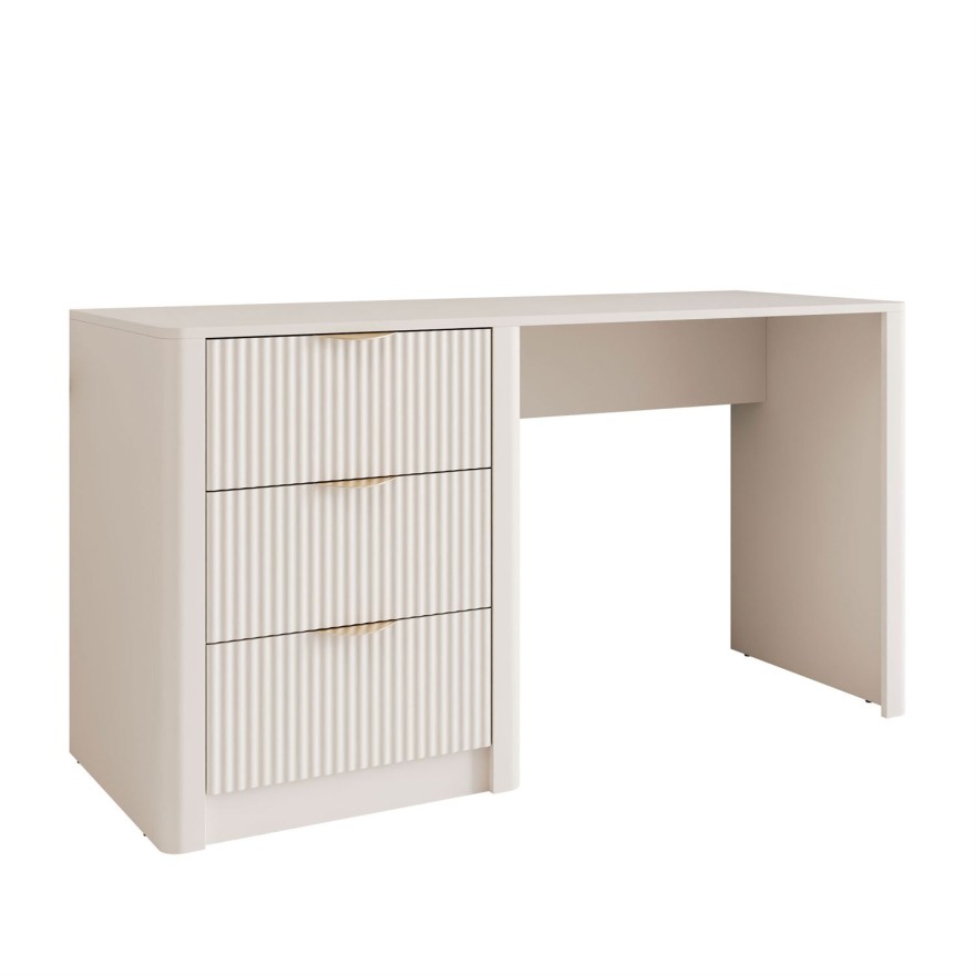 Biurko SCARLETT z ryflowanymi szufladami