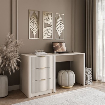 Biurko SCARLETT z ryflowanymi szufladami