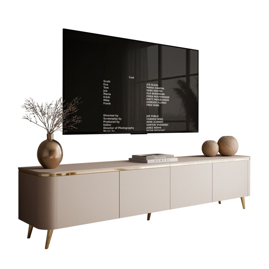 Szafka RTV AVELINE 200 cm z oświetleniem LED