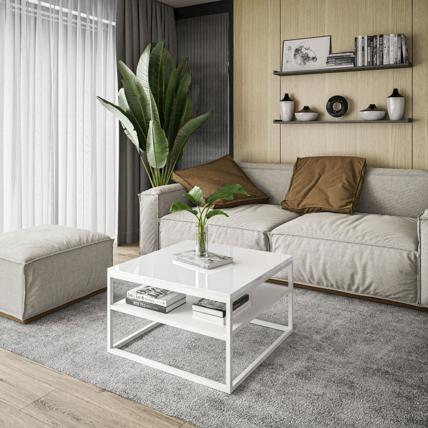 Ława NOVA z półką wysoki połysk Ława NOVA z półką wysoki połysk