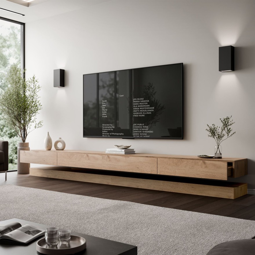 Szafka RTV SKY 280 cm z oświetleniem LED