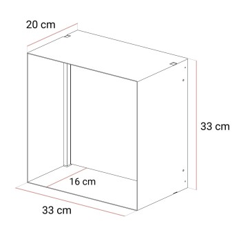Metalowa półka QUADRO z oświetleniem LED