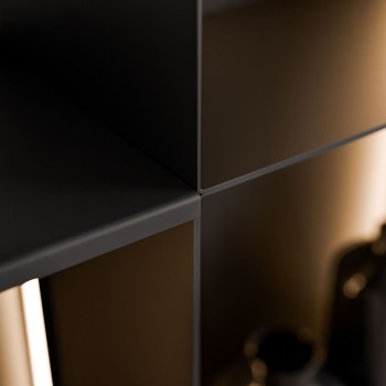 Metalowa półka QUADRO II z oświetleniem LED