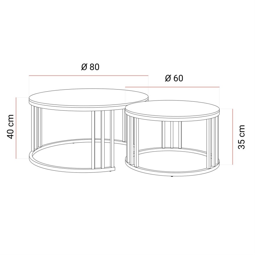 Stolik kawowy LIRA 2w1 ze złotą podstawą i marmurowym blatem