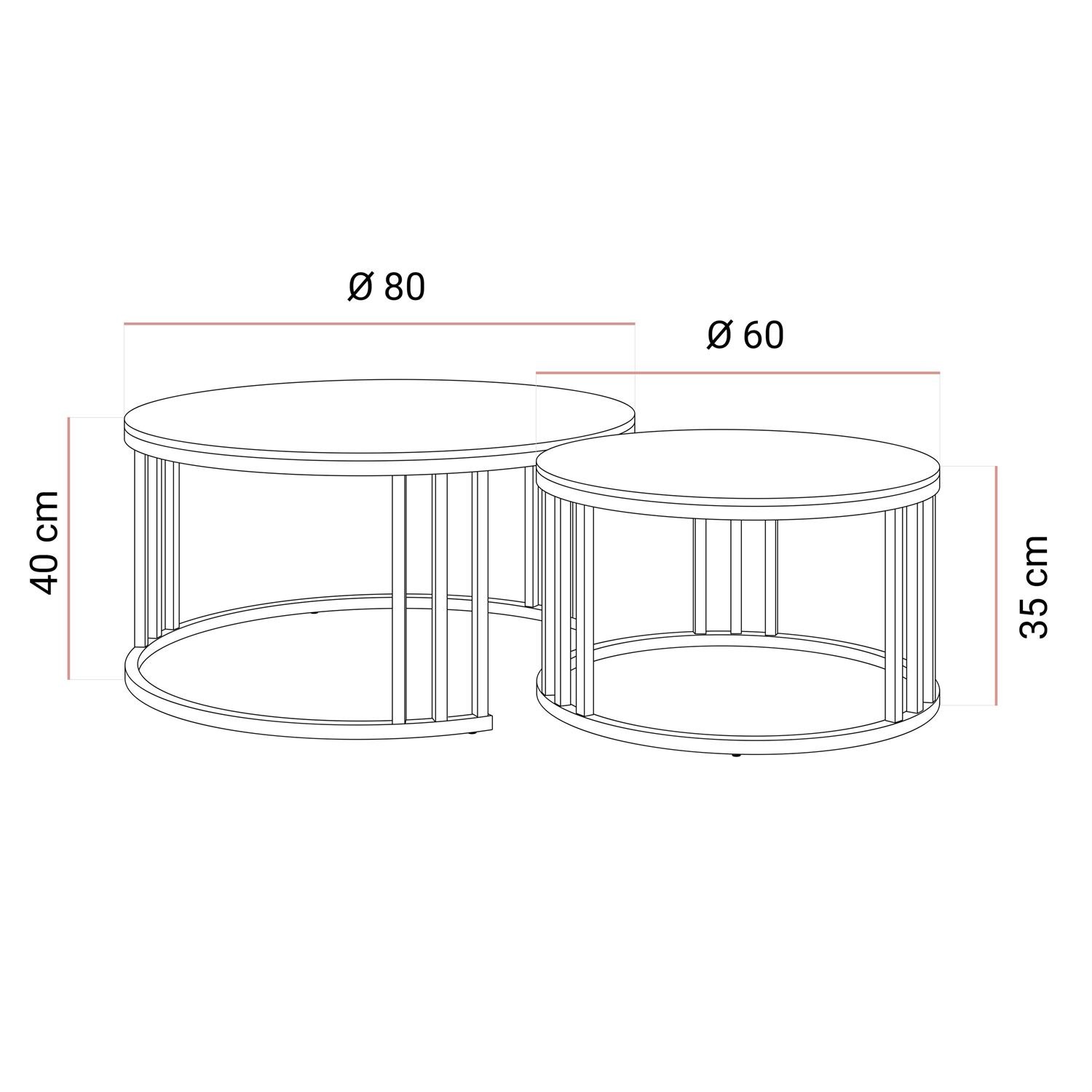 Stolik kawowy LIRA 2w1 ze złotą podstawą i marmurowym blatem