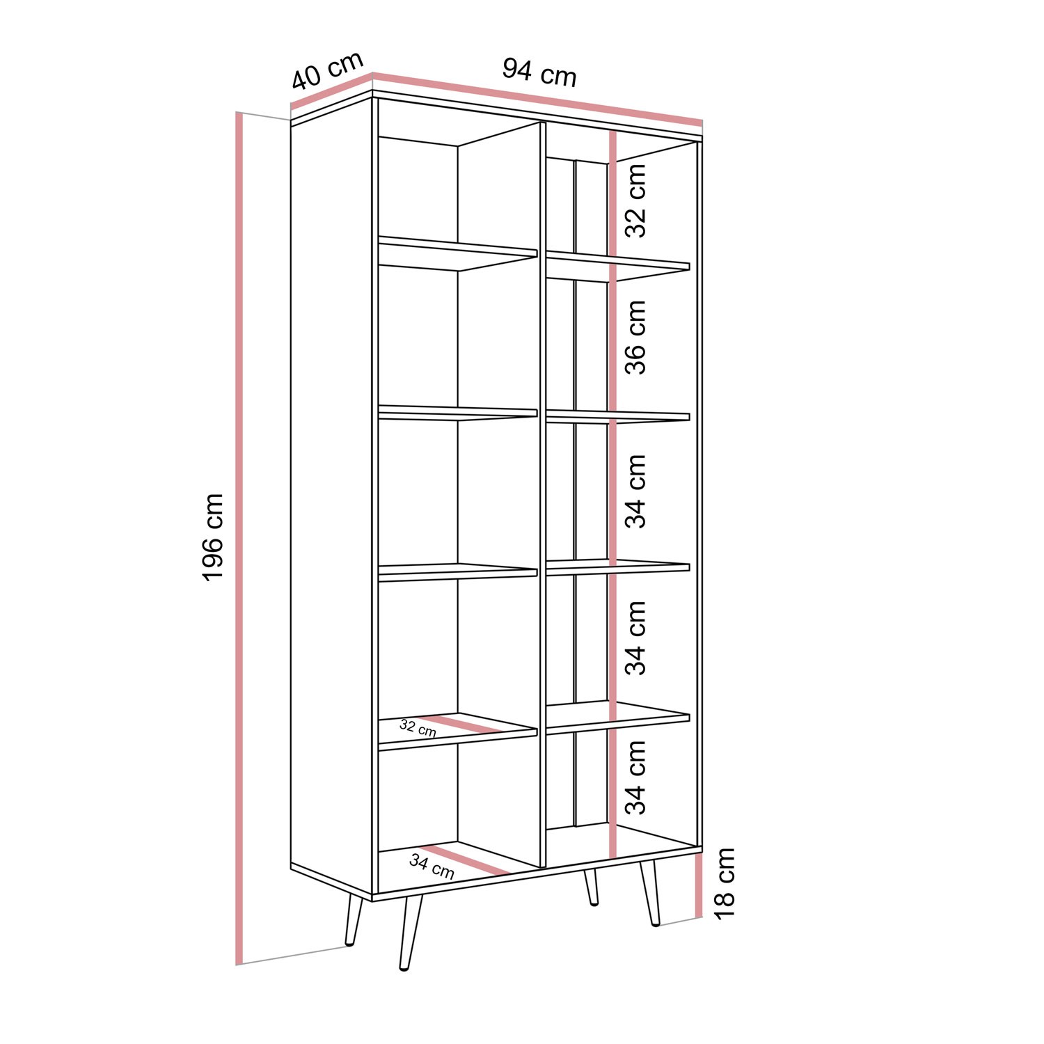 Witryna ALMA z oświetleniem LED